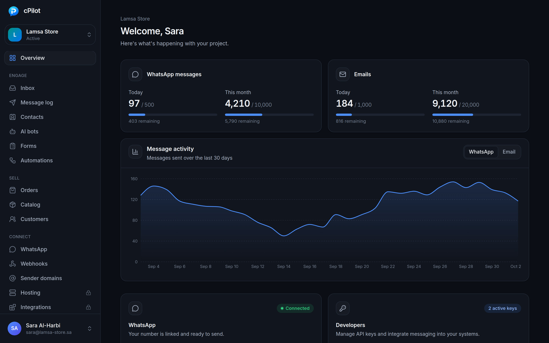 Project overview: WhatsApp and email usage at a glance