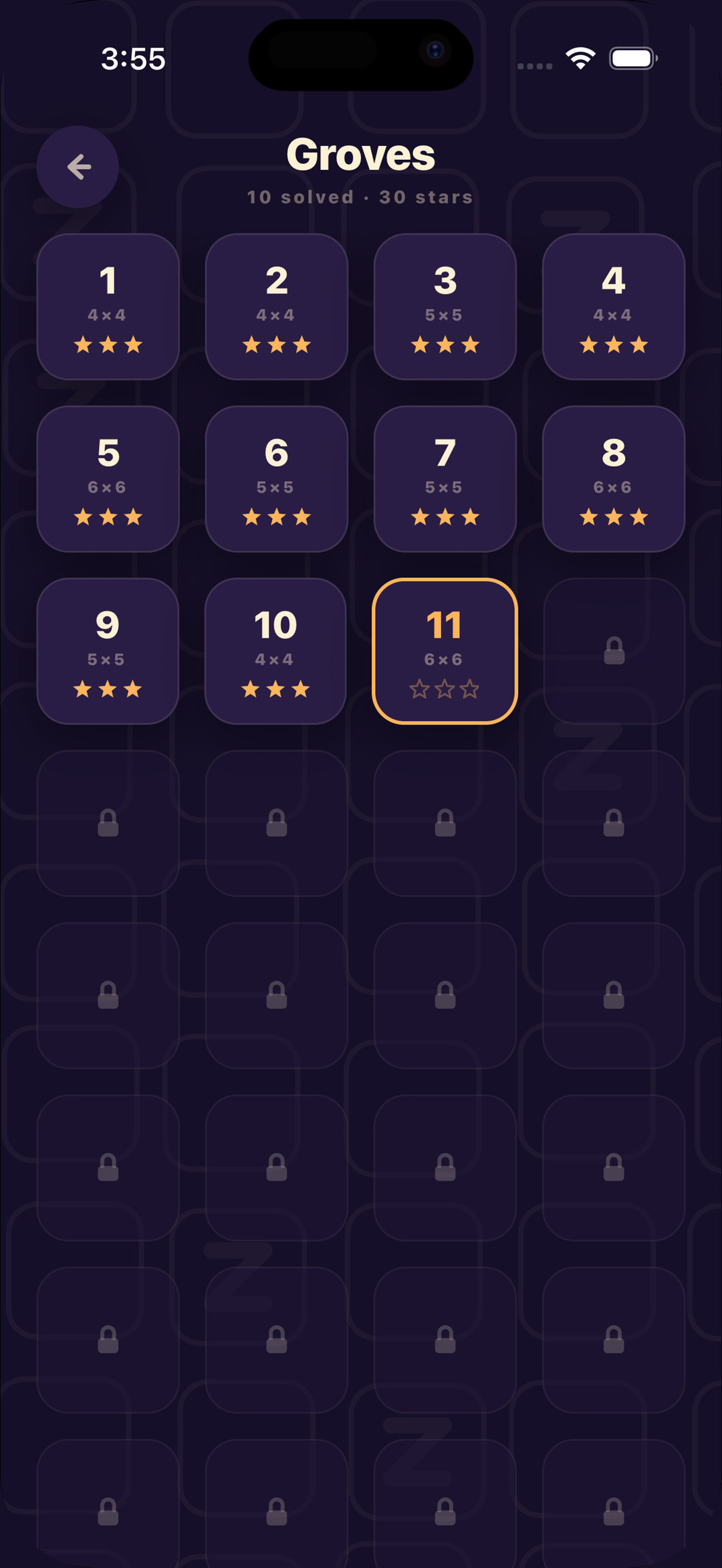 Levels, stars and progress