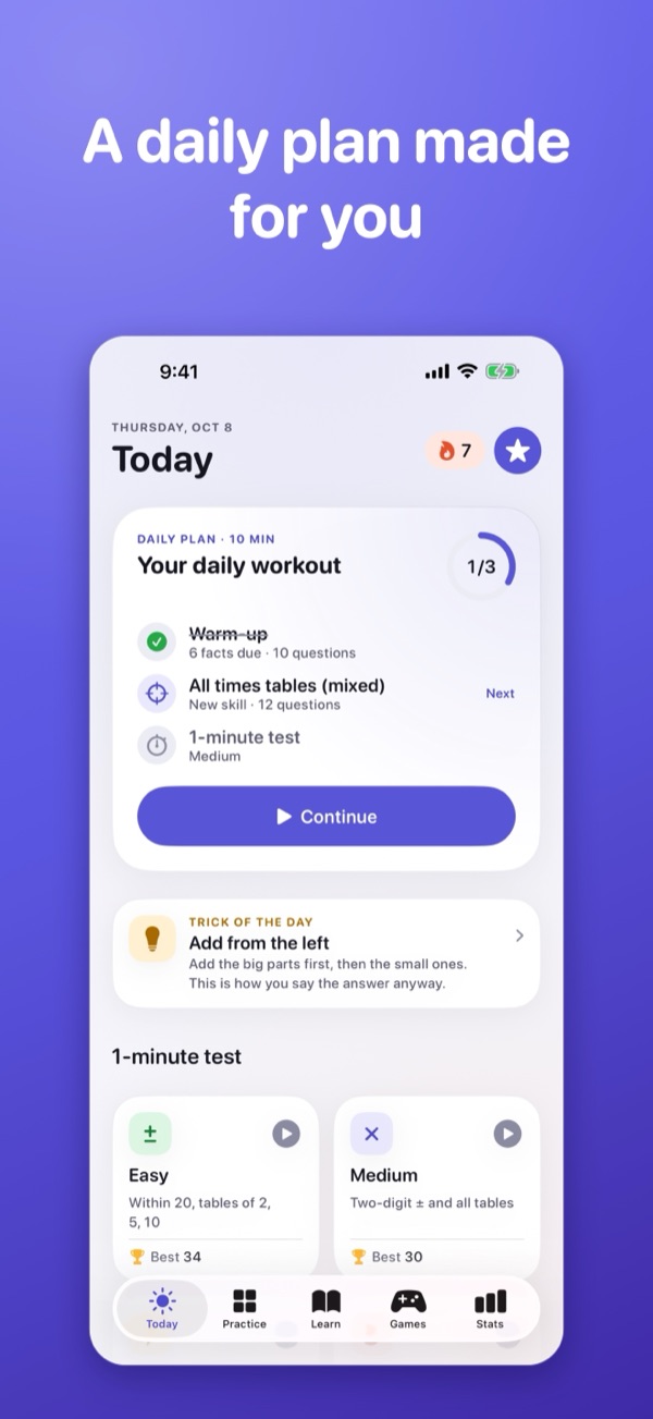 A daily plan made for you